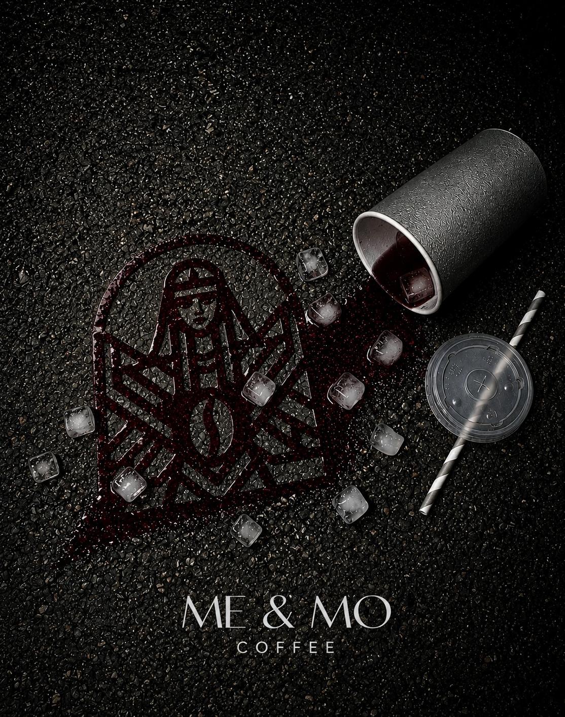 ME & MO Pharao-Logo im Kaffeesatz